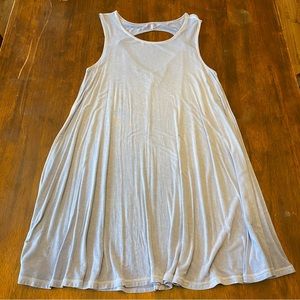 Stretchy, Flowy, Light Blue Dress w/ Cutout at Back - Size S